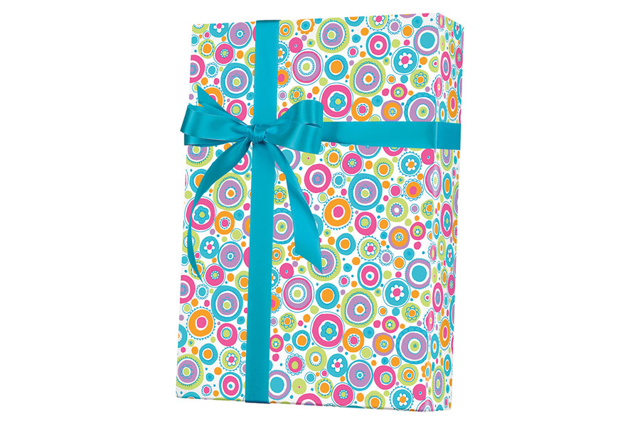 18-in x 417-ft HAPPY DOTS GIFT WRAP (E6241)