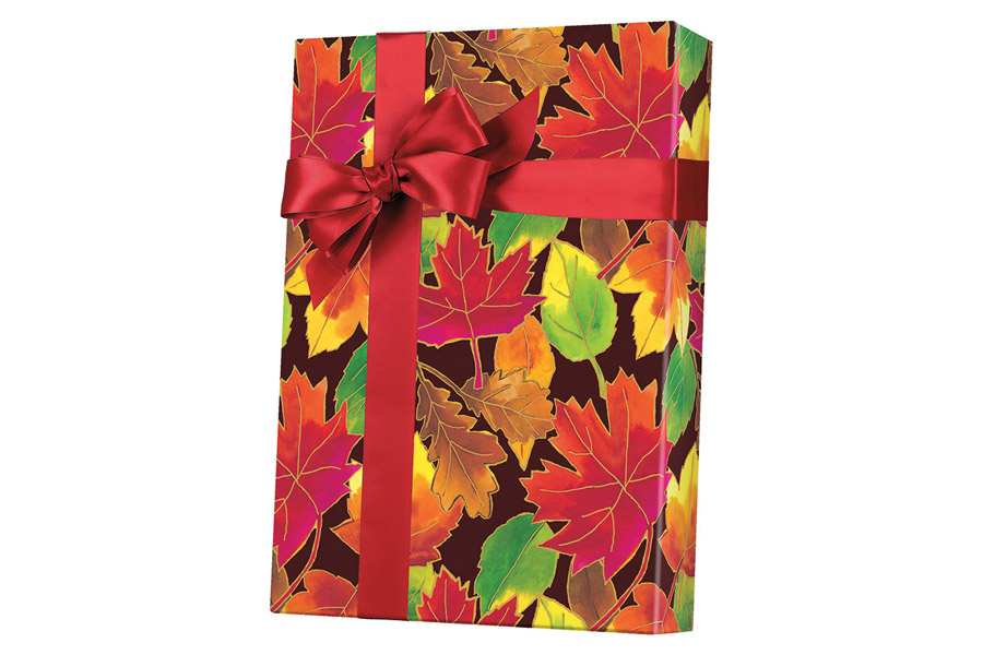 24-in x 100-ft AUTUMN LEAVES GIFT WRAP (E6229)