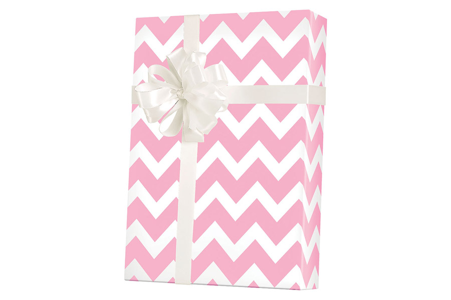 18-in x 417-ft REVERSIBLE BABY CHEVRON GIFT WRAP (E5476)