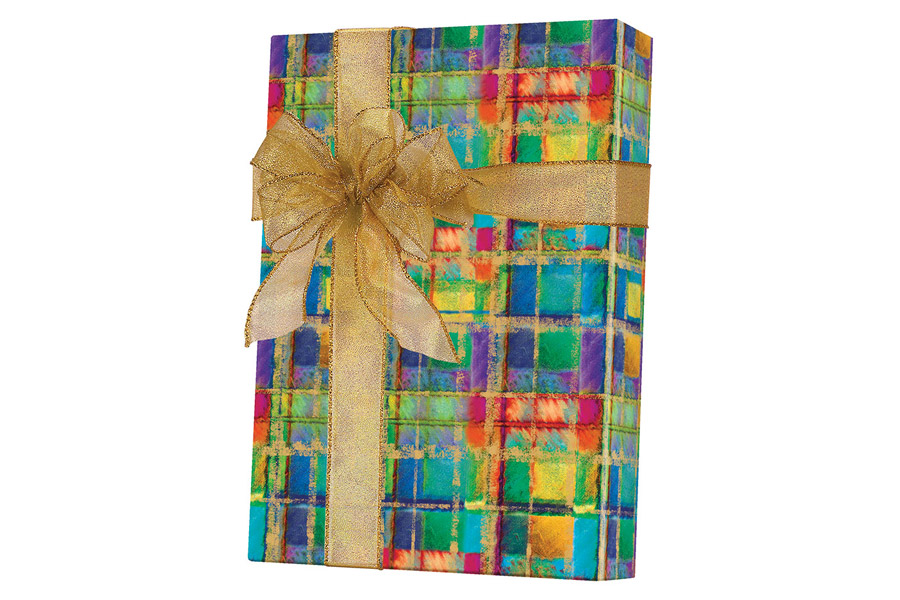 24-in x 417-ft POWER PLAID GIFT WRAP (E7073)