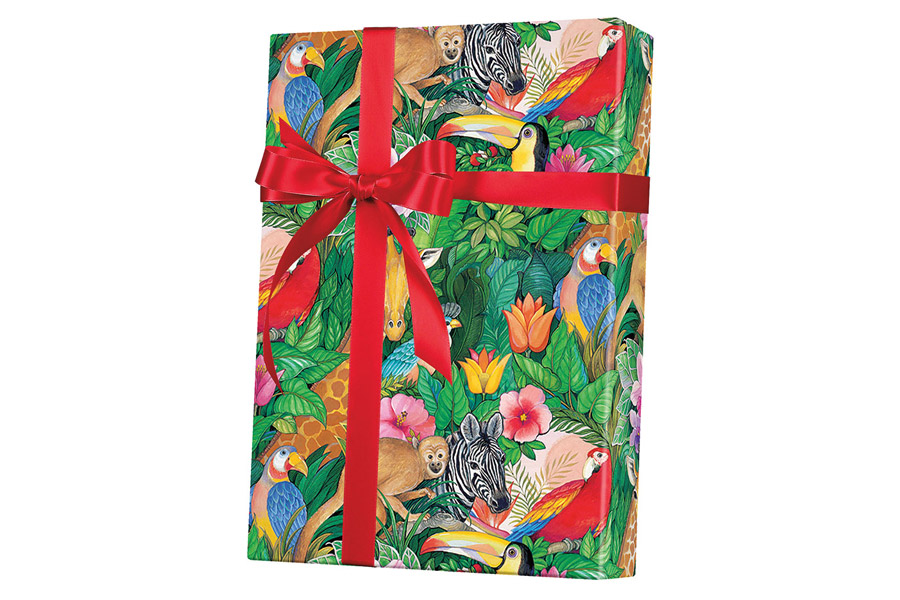 24-in x 100-ft JUNGLE PARADISE ULTRA GLOSS GIFT WRAP (E7204)