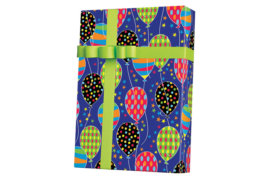 24-in x 100-ft PARTY BALLOONS GIFT WRAP (E6287)
