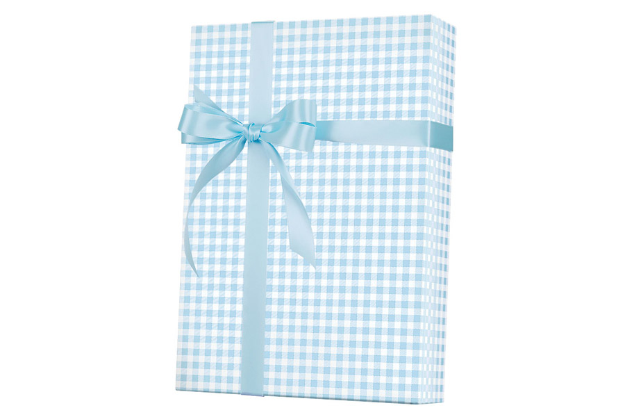 24-in x 417-ft REVERSIBLE BABY GINGHAM GIFT WRAP (E5977)