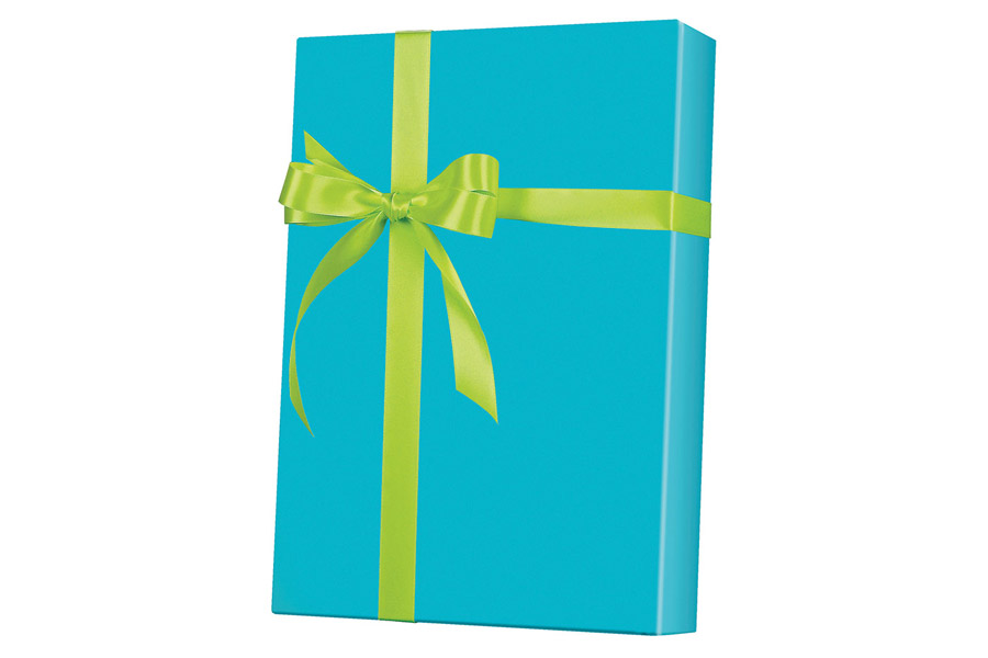 24-in x 100-ft TURQUOISE ULTRA GLOSS GIFT WRAP (E6117)