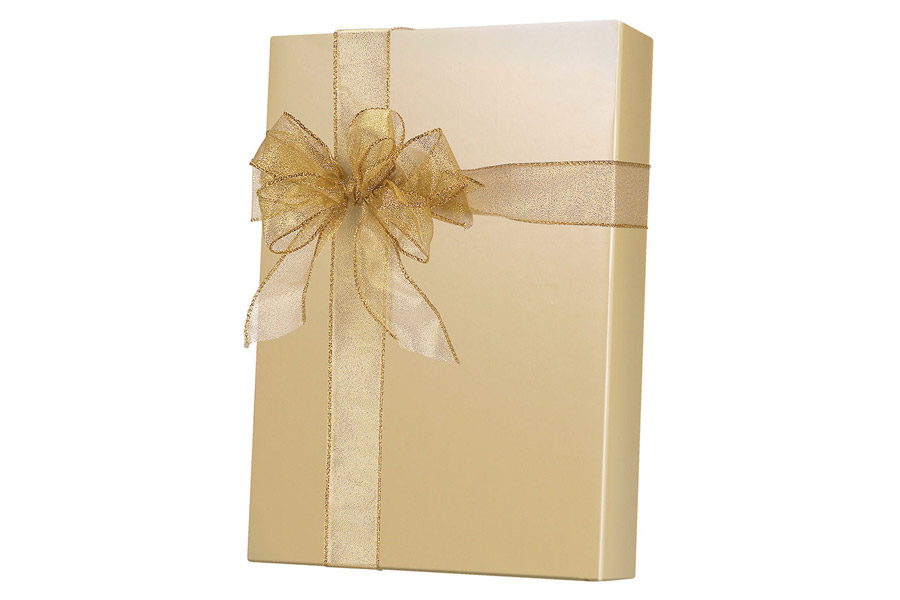 18-in x 417-ft GOLD ULTRA GLOSS GIFT WRAP (E6850)
