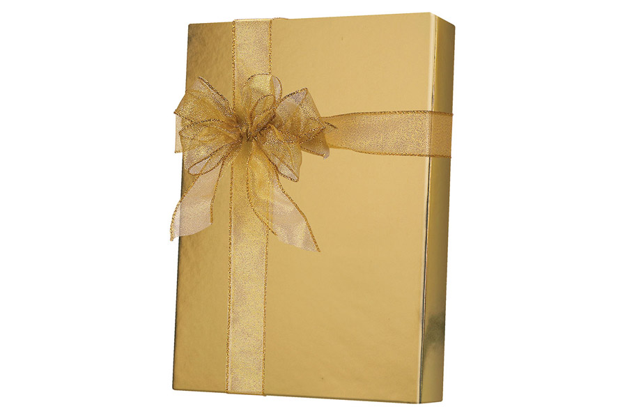 24-in x 417-ft GOLD METALLIC GIFT WRAP (E9010)