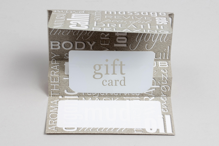 5 x 3-3/8  SPA DAZE GIFT CARD FOLDERS