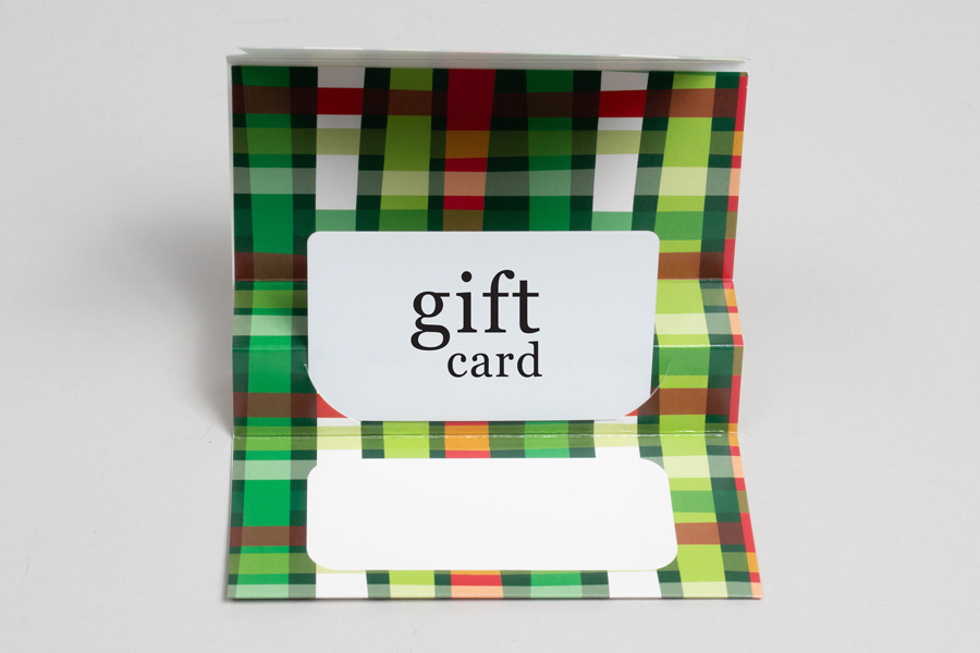 5 x 3-3/8 CHRISTMAS WEAVE GIFT CARD FOLDERS