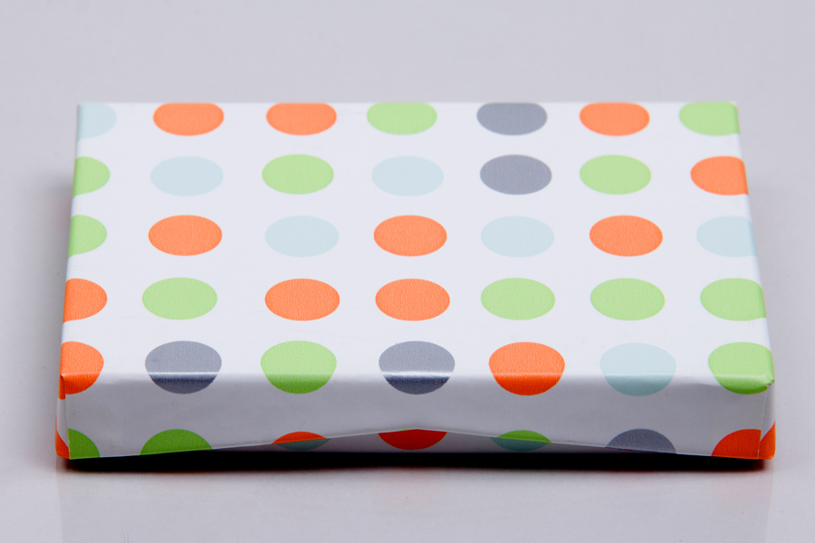 4-5/8 x 3-3/8 x 5/8 HIP HOP DOTS GIFT CARD BOX WITH PLATFORM INSERT