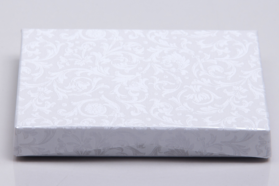 4-5/8 x 3-3/8 x 5/8 PEARL LACE GIFT CARD BOX WITH POP-UP INSERT