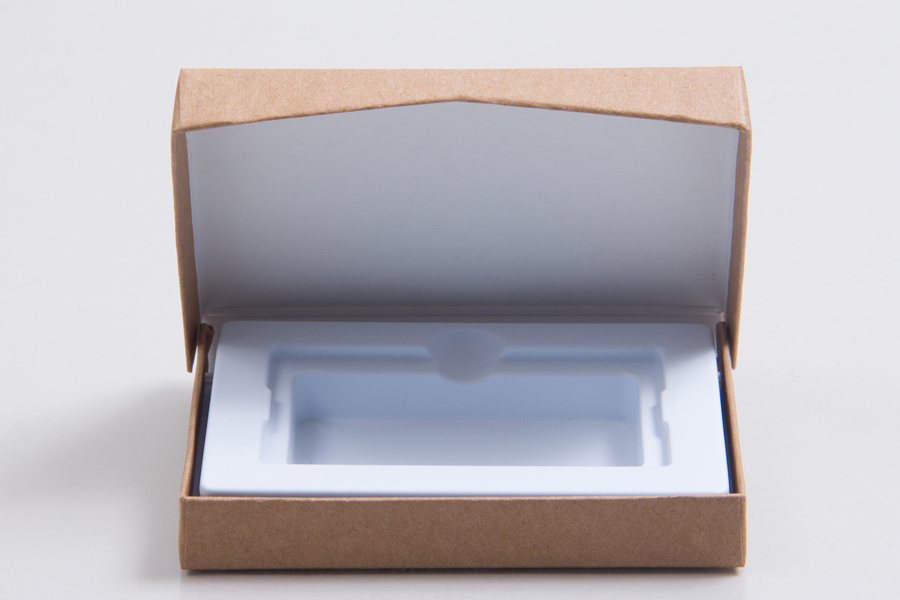 4-5/8 x 3-3/8 x 5/8 KRAFT GIFT CARD BOX WITH PLATFORM INSERT