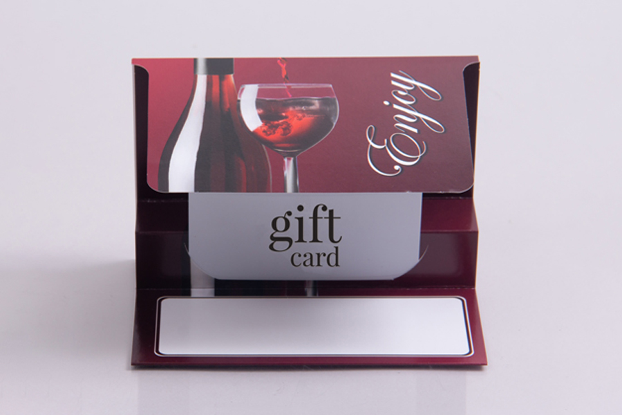 5 x 3-3/8 WINE & DINE GIFT CARD FOLDERS