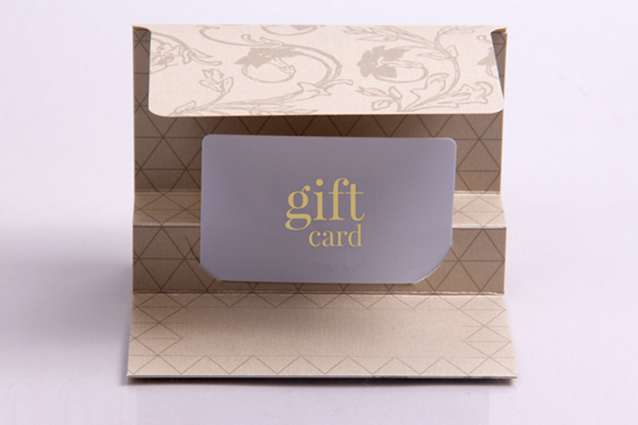 5 x 3-3/8 CHAMPAGNE TRELLIS GIFT CARD FOLDERS