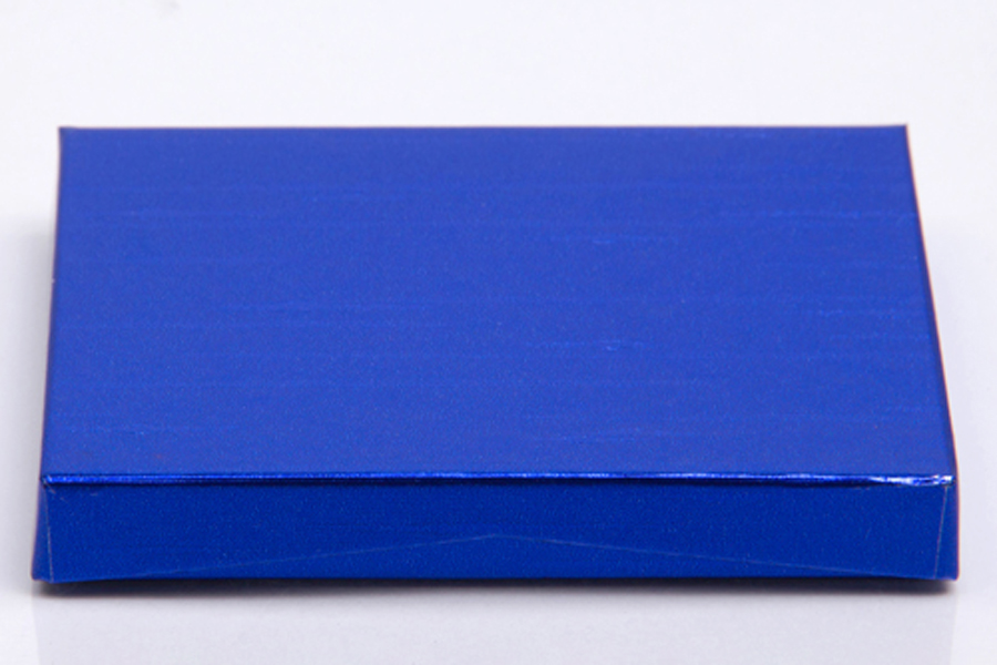 4-5/8 x 3-3/8 x 5/8 METALLIC BLUE GIFT CARD BOX WITH PLATFORM INSERT