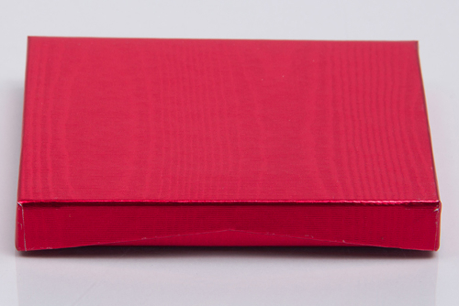 4-5/8 x 3-3/8 x 5/8 METALLIC RED GIFT CARD BOX WITH PLATFORM INSERT