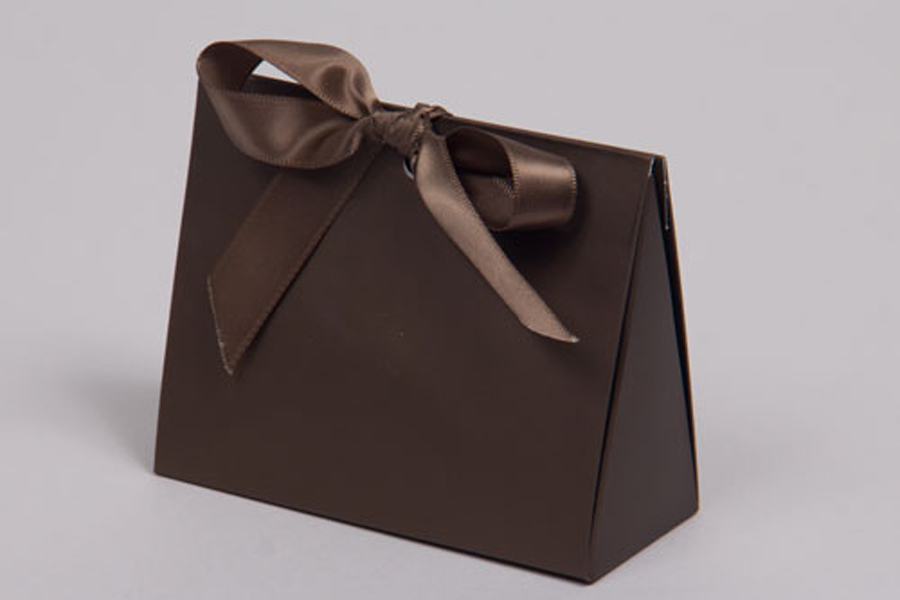 Gift Bag or Box - Purse Style Matte Black Paper