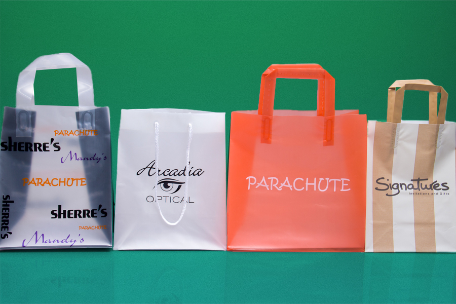 Custom print plastic shopping bags