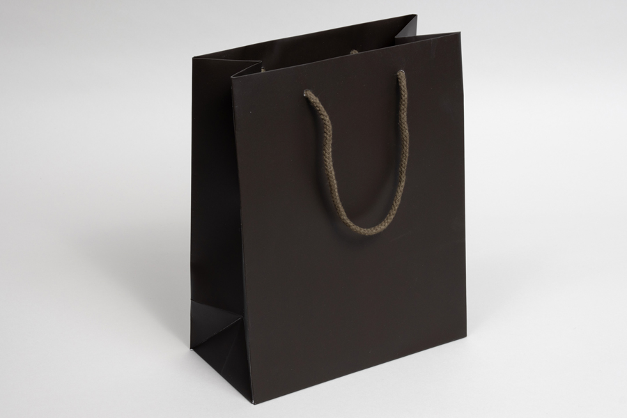 8 x 4 x 10 MATTE CHOCOLATE BROWN SPECIAL PURCHASE EUROTOTE SHOPPING BAGS