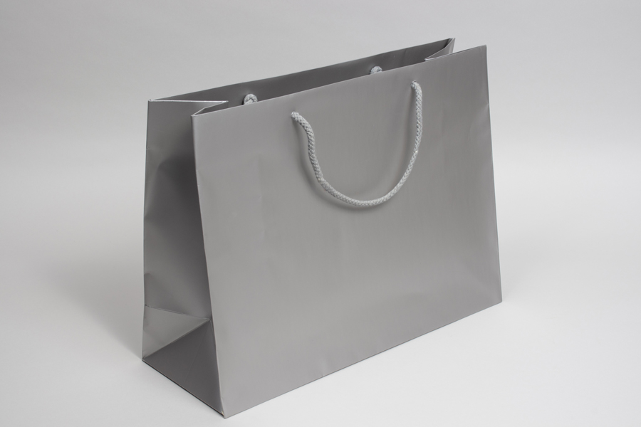 16 x 6 x 12 MATTE PLATINUM SPECIAL PURCHASE EUROTOTE SHOPPING BAGS
