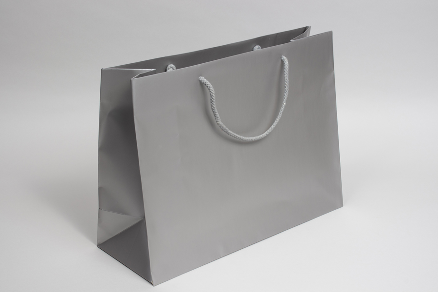 16 x 6 x 12 MATTE PLATINUM FLASH SALE EUROTOTE SHOPPING BAGS
