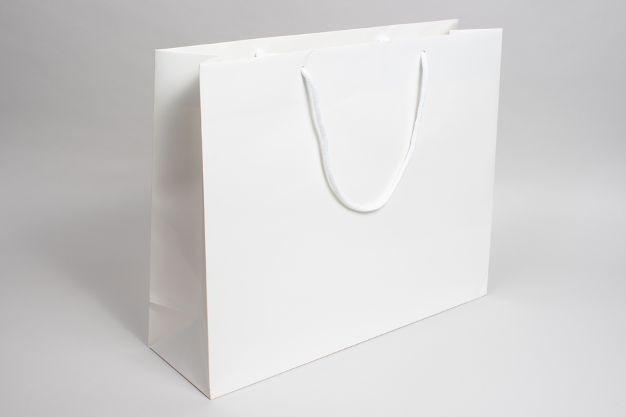 20 x 6 x 16 GLOSS WHITE FLASH SALE EUROTOTE SHOPPING BAGS