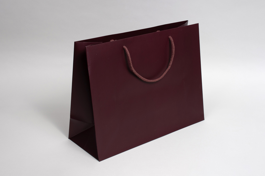 13 x 5 x 10 MATTE MAROON SPECIAL PURCHASE EUROTOTE SHOPPING BAGS