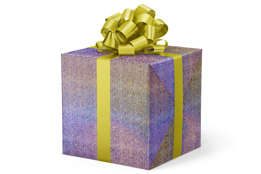 24-in x 417-ft STINGRAY HOLOGRAPHIC GIFT WRAP (GW-8024)