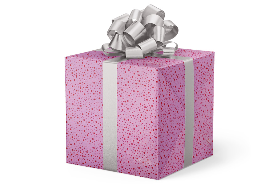 24-in x 417-ft PINK/RED DOTS GIFT WRAP (GW-9465)