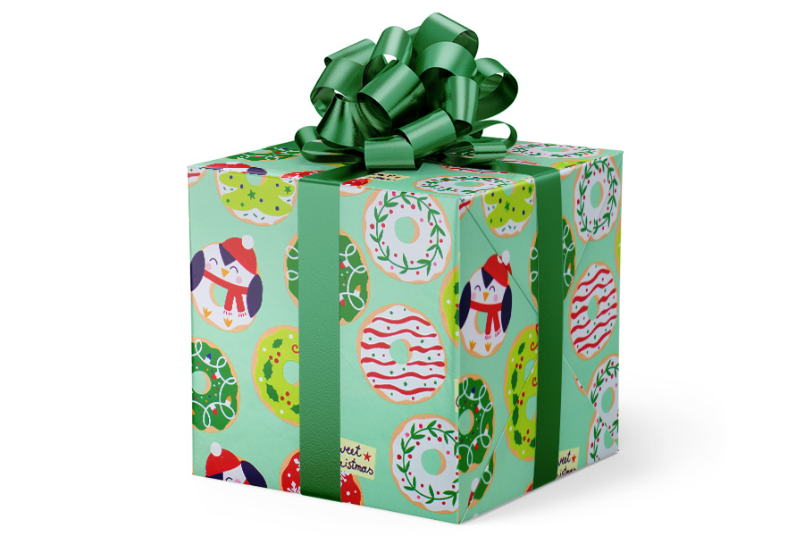 24-in x 417-ft HOLIDAY DONUTS GIFT WRAP (GW-9360)