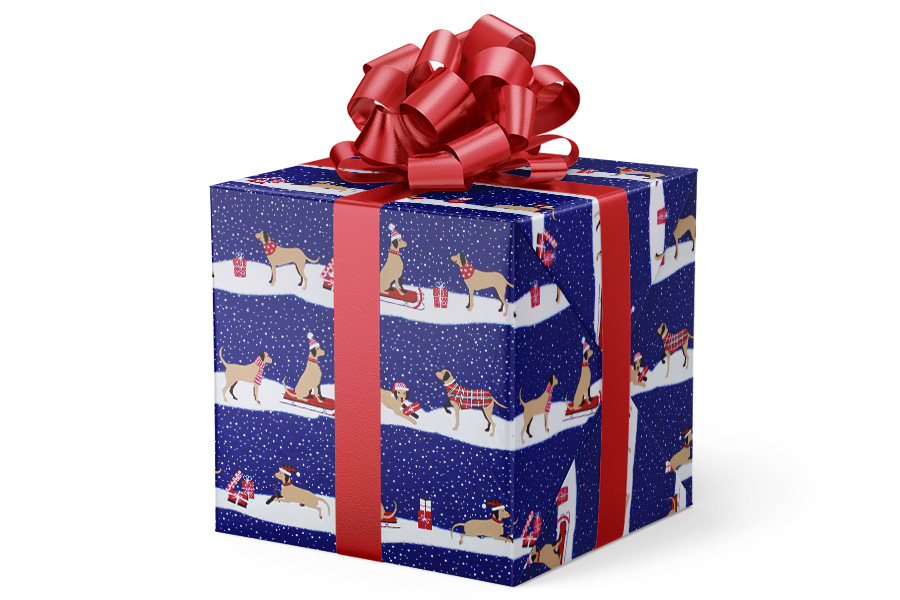 24-in x 417-ft BROWN LAB HOLIDAY GIFT WRAP (GW-9410)