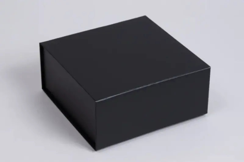 6 x 6 x 2-3/4 Matte Black Magnetic Lid Gift Boxes
