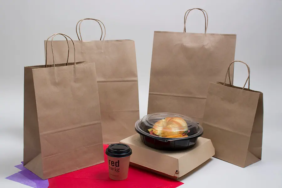EcoPlus&trade; Natural Kraft Paper Takeout Bags