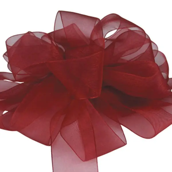 1.5"X100YDS SHEER  BURGUNDY