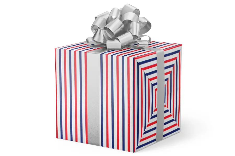 24X417 GW-2984 S2 RED & BLUE STRIPE