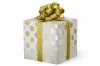 24X417 GW-9228 S75 GOLD/WHITE LARGE DOTS METALLIZED