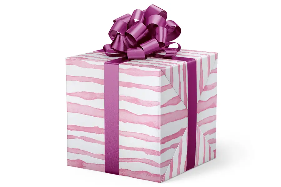 24X417 GW-9444 S2 WATERCOLOR PINK STRIPE