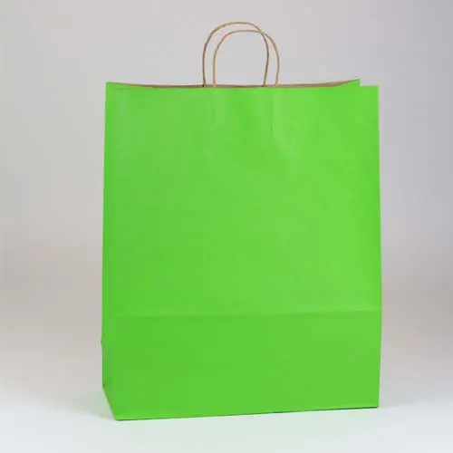 16X6X19 SHOP BAG APPLE GREEN