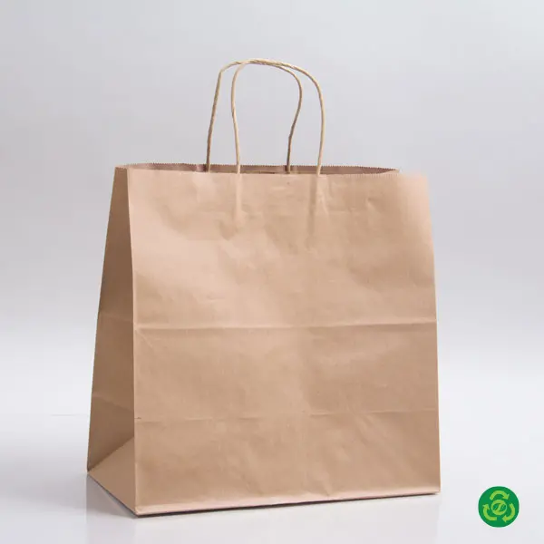 12X10X12 PREMIUM ECOPLUS NAT KRAFT SHOP BAG