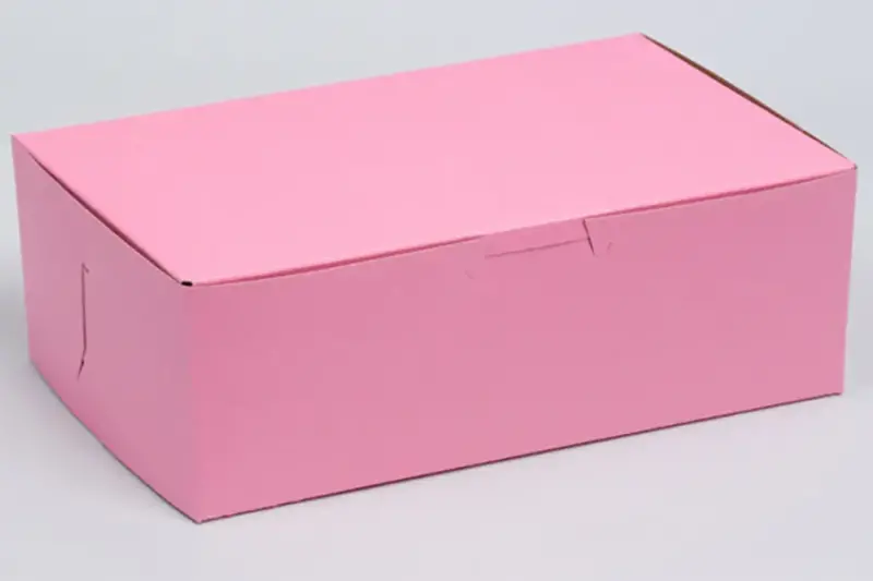 8x8x3 Recycled Strawberry Pink Bakery Cake Boxes