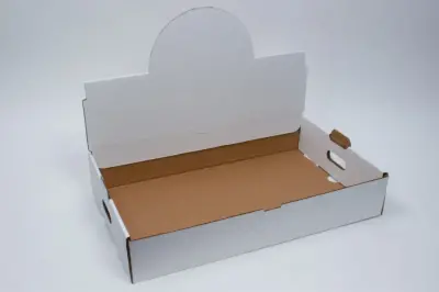 21-1/2 x 13-3/8 x 4 White Catering Tray With Lid - Pop Up Display