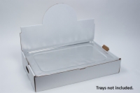 21-1/2 x 13-3/8 x 4 White Catering Tray With Lid - Pop Up Display