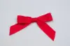 3-1/2" X 2-3/4" GROSGRAIN SOLID RED PRE-TIED BOW CLEAR TWIST TIE
