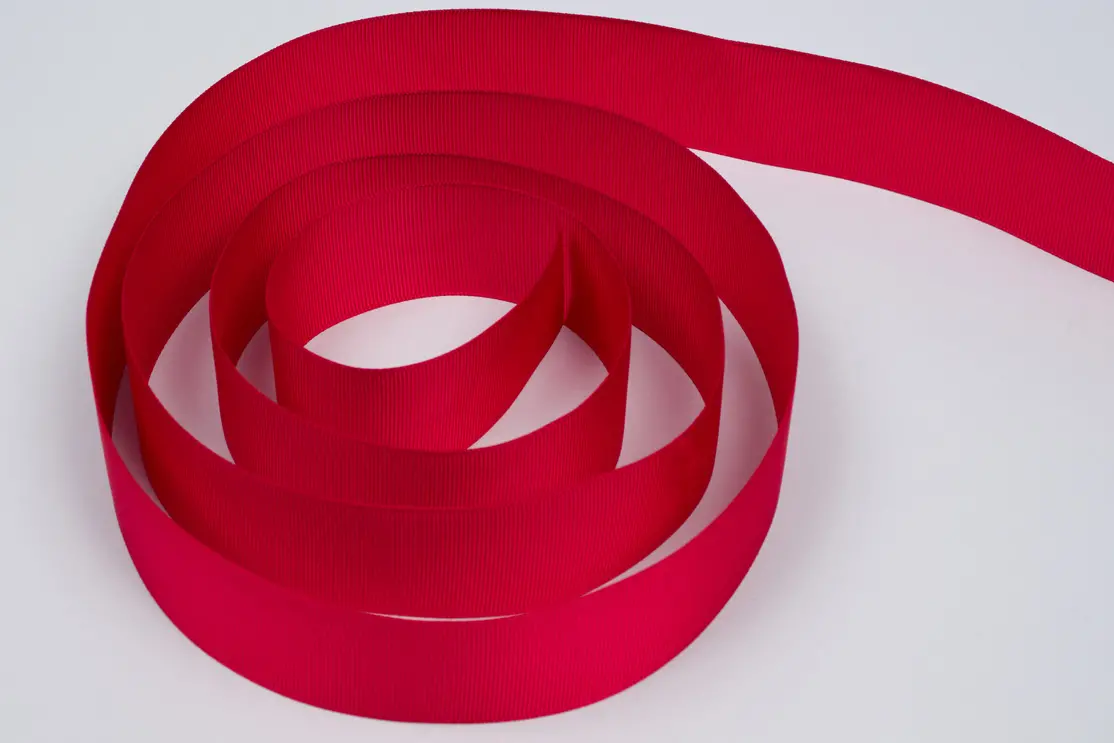 1-1/2X100YD GROSGRAIN HOT RED