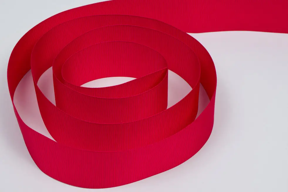 1-1/2X100YD GROSGRAIN SCARLET