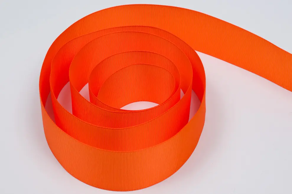 1-1/2X100YD GROSGRAIN TORRID ORANGE