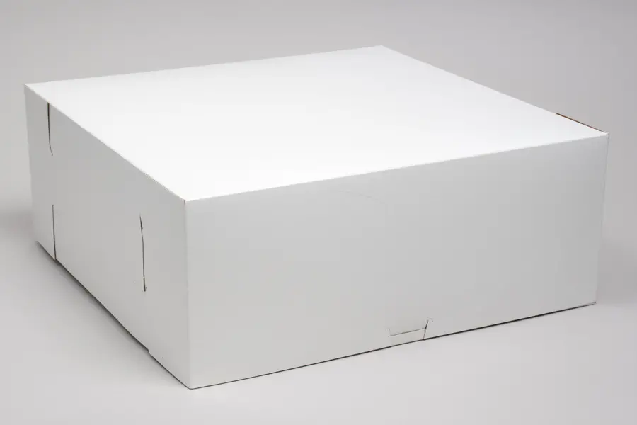 14X14X5.5 1PC BAKE BOX WHITE - NO WINDOW