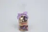 2-1/2" X 2" SATIN LIGHT ORCHID PRE-TIED BOW CLEAR TWIST TIE