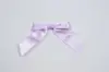3" X 2-3/4" SATIN LIGHT ORCHID PRE-TIED BOW CLEAR TWIST TIE