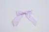 3" X 2-3/4" SATIN LIGHT ORCHID PRE-TIED BOW CLEAR TWIST TIE