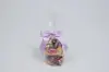 3" X 2-3/4" SATIN LIGHT ORCHID PRE-TIED BOW CLEAR TWIST TIE